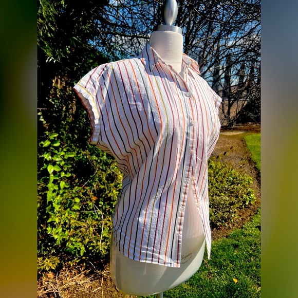 MADWELl Striped Button-Up Women's Top - Picture 4 of 6